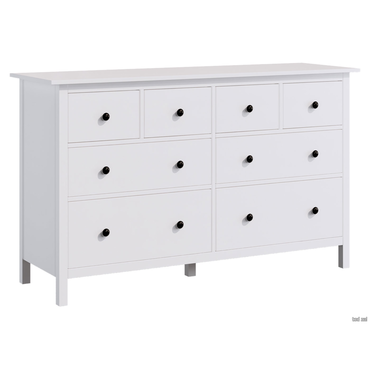 Комод Лузалес Кымор Белый, массив сосны Белый, массив сосны