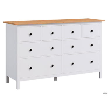 Комод Лузалес Кымор Белый, массив сосны / Светло-коричневый, массив сосны Белый, массив сосны / Светло-коричневый, массив сосны