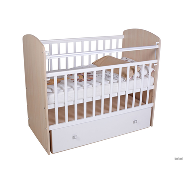 Кроватка для новорожденных Фея 173702 Белый / Дуб Пастельный Белый / Дуб Пастельный