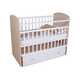 Кроватка для новорожденных Фея 173702 Белый / Дуб Пастельный Белый / Дуб Пастельный