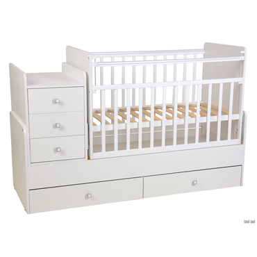 Кроватка для новорожденных Фея Флор Белый Белый