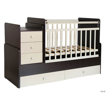 Кроватка для новорожденных Фея Флор Венге / Бежевый Венге / Бежевый