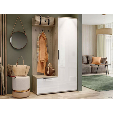 Прихожая todzal Элвин Дуб Крафт / Белый глянец Дуб Крафт / Белый глянец