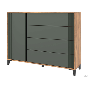 Комод todzal Барселона Дуб Барокко / Зеленый Дуб Барокко / Зеленый