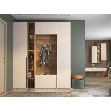 Прихожая todzal Бриана Кашемир серый / Дуб Барокко Кашемир серый / Дуб Барокко