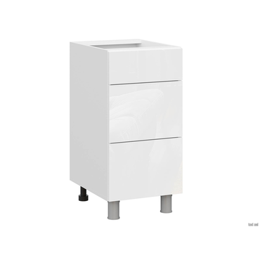 Кухонный модуль СВ-Мебель Стрэйт Белый / Белый глянец 40 см