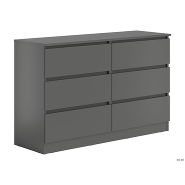 Комод Петровская мебель Охта Лайт Антрацит 120,4 см