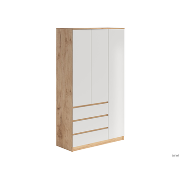 Распашной шкаф Петровская мебель Охта Лайт Дуб Вотан / Белый Дуб Вотан / Белый