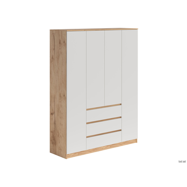 Распашной шкаф Петровская мебель Охта Лайт Дуб Вотан / Белый Дуб Вотан / Белый