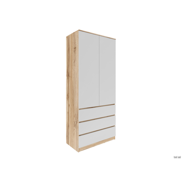 Распашной шкаф Петровская мебель Охта Лайт Дуб Вотан / Белый Дуб Вотан / Белый