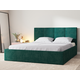 Двуспальная кровать todzal Эмина Изумрудный, велюр 140х200 см
