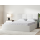 Двуспальная кровать todzal Эмина Белый, экокожа 160х200 см