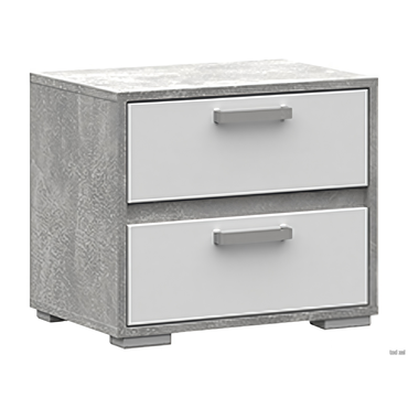 Прикроватная тумбочка Стендмебель ДЕНВЕР ТБ 01 Ателье светлый / Белый Ателье светлый / Белый