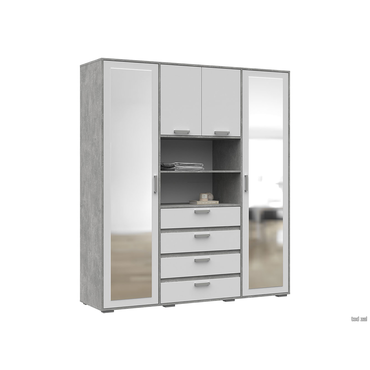 Распашной шкаф Стендмебель Амбер Ателье светлый / Белый Ателье светлый / Белый