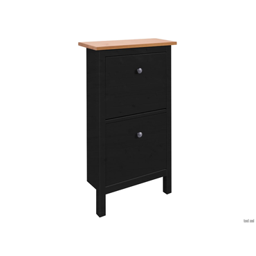 Обувница Лузалес КЫМÖР Черный, массив сосны / Светло-коричневый, массив сосны Черный, массив сосны / Светло-коричневый, массив сосны