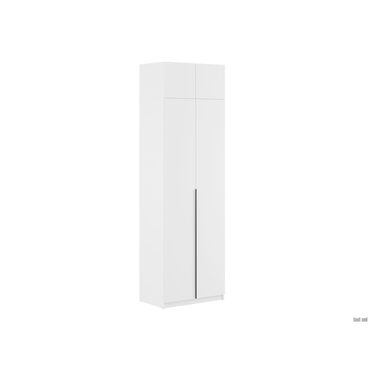 Распашной шкаф СВ-Мебель Сеул Белый текстурный С антресолью