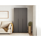 Распашной шкаф СВ-Мебель Сеул Графит Без антресоли