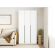 Распашной шкаф СВ-Мебель Сеул Белый текстурный Без антресоли