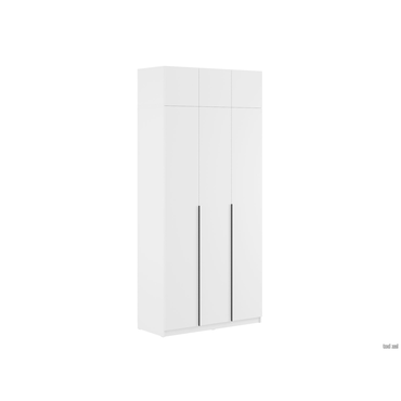 Распашной шкаф СВ-Мебель Сеул Белый текстурный С антресолью