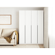 Распашной шкаф СВ-Мебель Сеул Белый текстурный Без антресоли