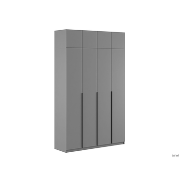 Распашной шкаф СВ-Мебель Сеул Графит С антресолью