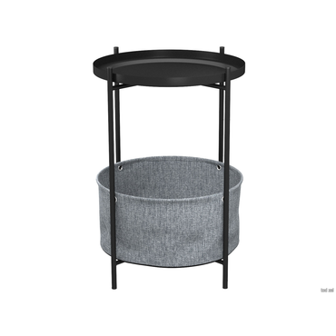 Журнальный столик Мебелик Берген Черный муар / Серый, рогожка Черный муар / Серый, рогожка