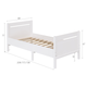 Детская кровать Лузалес Сынод Белый, массив сосны Белый, массив сосны