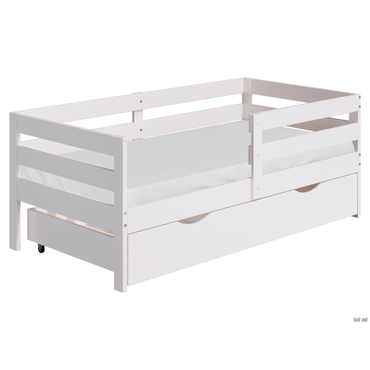 Детская кровать Лузалес Ош Белый, массив сосны С ящиком