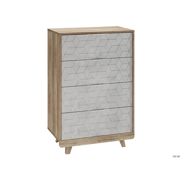 Комод Мебелони Мегаполис Дуб Каньон / Ромбы, фрезеровка Дуб Каньон / Ромбы, фрезеровка