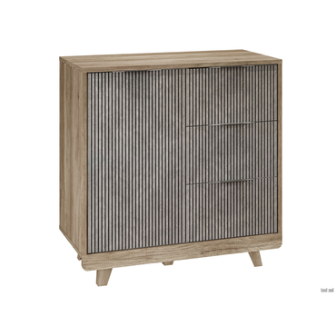 Комод Мебелони Мегаполис Дуб Каньон / Серый, фрезеровка Дуб Каньон / Серый, фрезеровка