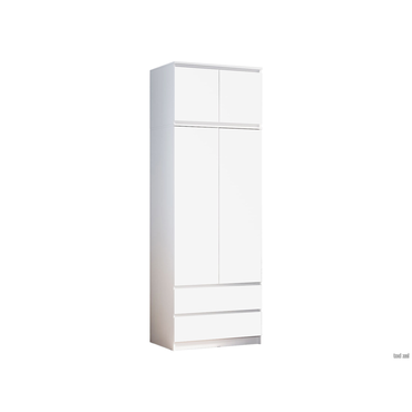 Распашной шкаф Мебелони Симпл Белый С антресолью