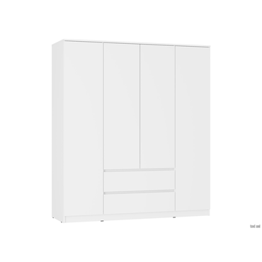 Распашной шкаф Мебелони Симпл Белый Без антресоли
