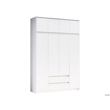 Распашной шкаф Мебелони Симпл Белый С антресолью