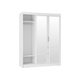 Шкаф-купе Мебелони Симпл Белый / Зеркало Белый / Зеркало