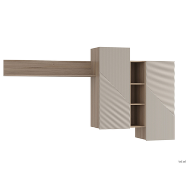 Шкаф навесной BTS Лали Дуб Смоки / Айриш Дуб Смоки / Айриш