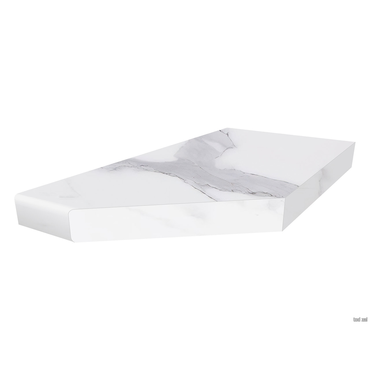 Столешница СВ-Мебель Белый гранит 38 мм Белый гранит Правая 90 см