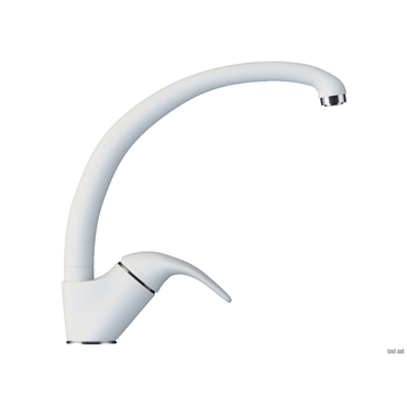 Смеситель Polygran Толеро Высокий Белый Белый