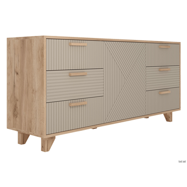 Комод Петровская мебель Ньерд Дуб Вотан / Ива пепельная Дуб Вотан / Ива пепельная