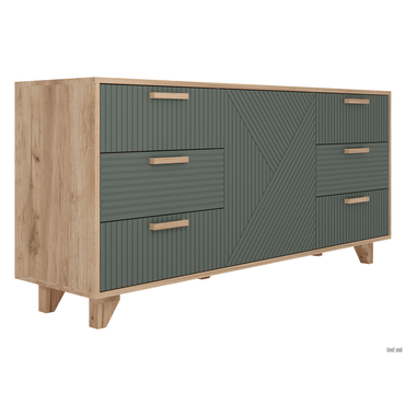 Комод Петровская мебель Ньерд Дуб Вотан / Можжевельник Дуб Вотан / Можжевельник