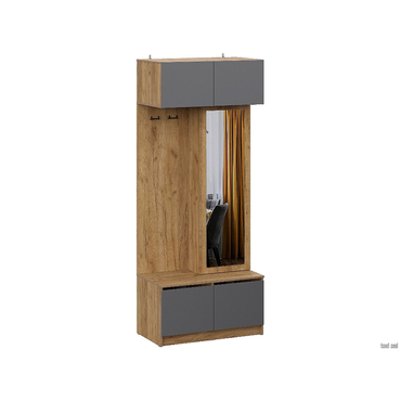 Прихожая СВ-Мебель Анталья Дуб Крафт золотой / Графит серый Дуб Крафт золотой / Графит серый