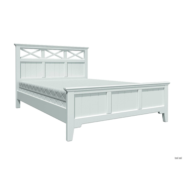 Двуспальная кровать todzal Леона Белый античный / Белый античный 160х200 см