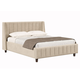 Двуспальная кровать todzal Дебора Кремовый, велюр 160х200 см