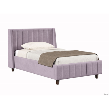 Двуспальная кровать todzal Дебора Лаванда, велюр 120х200 см
