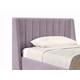 Двуспальная кровать todzal Дебора Лаванда, велюр 120х200 см