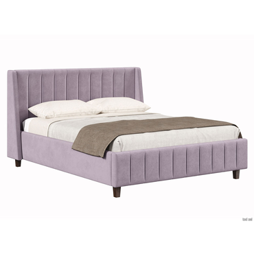 Двуспальная кровать todzal Дебора Лаванда, велюр 160х200 см