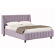 Двуспальная кровать todzal Дебора Лаванда, велюр 160х200 см