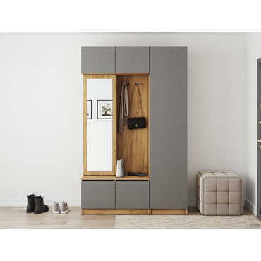 Прихожая СВ-Мебель Авиньон Дуб Крафт золотой / Графит серый Дуб Крафт золотой / Графит серый