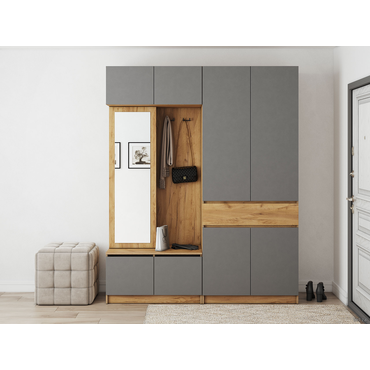 Прихожая СВ-Мебель Авиньон Дуб Крафт золотой / Графит серый Дуб Крафт золотой / Графит серый