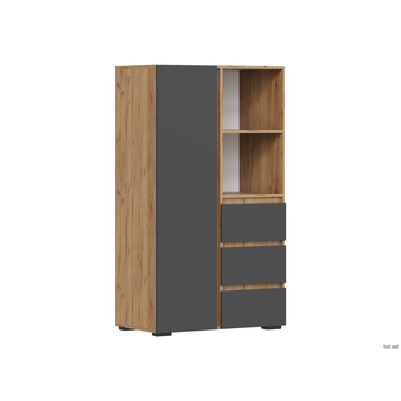 Стеллаж todzal Ирэн Дуб Крафт золотой / Графит серый Дуб Крафт золотой / Графит серый