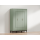 Распашной шкаф todzal Гордона Зеленый самшит / Орех Зеленый самшит / Орех